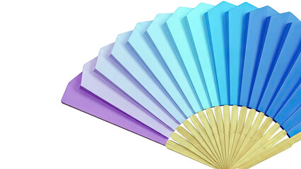 Ombre Fan with Purple to Blue Gradient