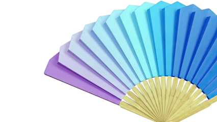 Ombre Fan with Purple to Blue Gradient