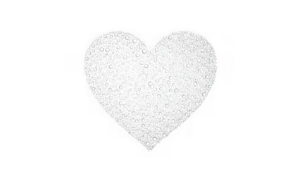 Heart shaped pattern isolated on transparent background