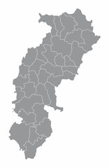 Obraz premium Chhattisgarh administrative map