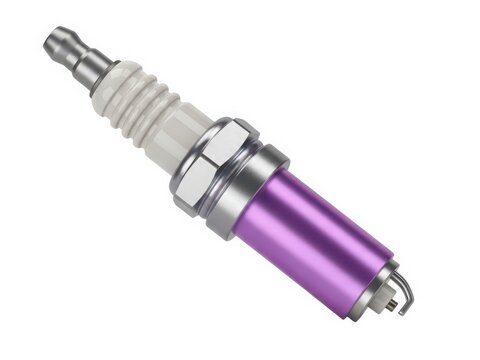 Purple automotive spark plug