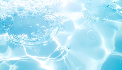 Aquatic Elegance: The crystal-clear, shimmering surface of water, with bubbles and subtle refractions.