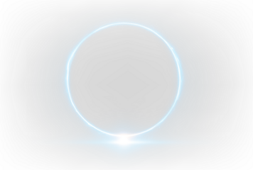 Glowing Blue Neon Rotation Ring Futuristic Effect PNG