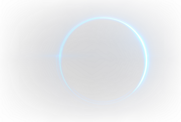 Futuristic Neon Energy Portal with Glowing Blue Rings, Abstract Sci-Fi Vortex Circle Light Effect Isolated on Transparent Background PNG