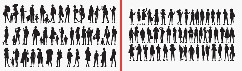 People Group Collection, Human Figure Silhouettes, Crowd Community Illustration, Person Character Drawing, Social Group Art, Team People Design, Human Body Sketch

