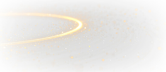 Glowing Golden Line Ring PNG Elegant Light Effect for Luxury Designs