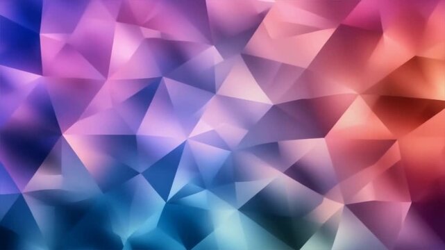 A vibrant abstract geometric pattern with colorful triangular shapes creating a dynamic visual effect.