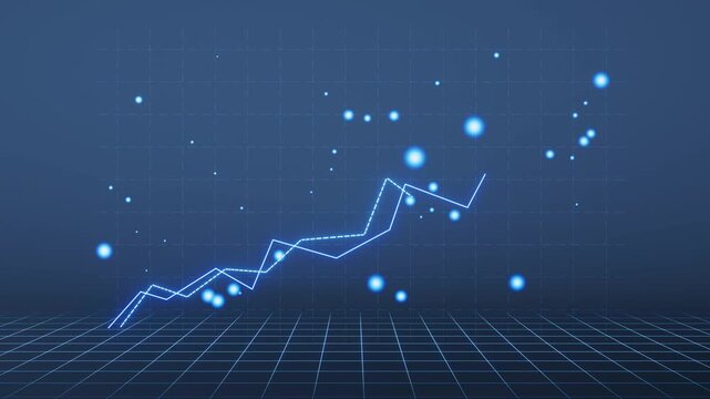Statistical graph with business finance concept, 3d rendering 4k