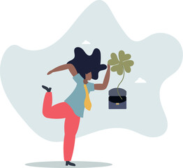 Fototapeta premium Plants that bring good luck. The concept of luck and success.