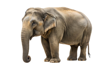 Obraz premium Asian Elephant, It's getting sleepy. isolated on a transparent background