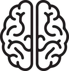 Obraz premium vector icon of a brain