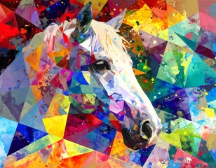 Fototapeta premium horse on the wall