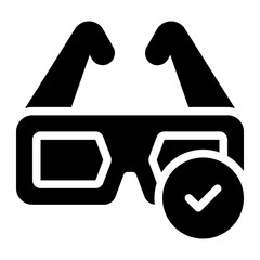 glasses glyph icon