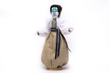 The Ukrainian motanka doll is an ancient amulet and symbol of Ukrainian culture, made without a face so as not to instill a soul in it. Instead of a face, a cross is often dangled to protect against e