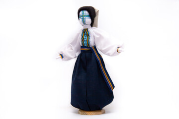 The Ukrainian motanka doll is an ancient amulet and symbol of Ukrainian culture, made without a face so as not to instill a soul in it. Instead of a face, a cross is often dangled to protect against e