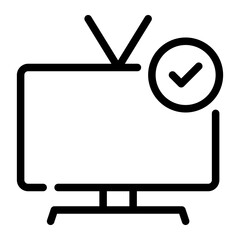 smart tv line icon