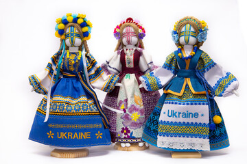 The Ukrainian motanka doll is an ancient amulet and symbol of Ukrainian culture, made without a face so as not to instill a soul in it. Instead of a face, a cross is often dangled to protect against e