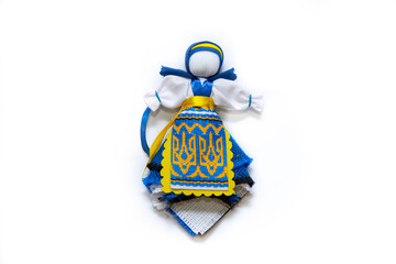 The Ukrainian motanka doll is an ancient amulet and symbol of Ukrainian culture, made without a face so as not to instill a soul in it. Instead of a face, a cross is often dangled to protect against e
