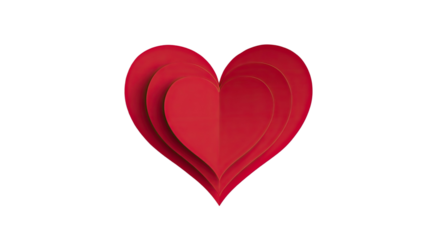 Shiny 3D red heart shape isolated on white background as a romantic vector illustration symbol of love and passion for a Valentine's Day holiday greeting card design icon