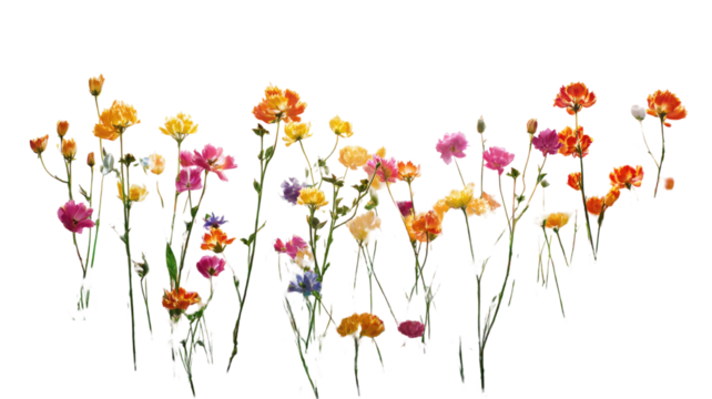 Beautiful red poppy flowers and spring floral blossoms create a nature pattern vector illustration with butterflies in a meadow garden design - Powered by Adobe