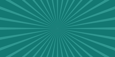 Teal Sunburst Pattern Background with Radial Lines Emanating from the Center Creating a Dynamic and Energetic Visual Effect for Design Projects