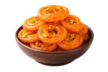 Traditional Indian Jalebi sweets in a bowl
