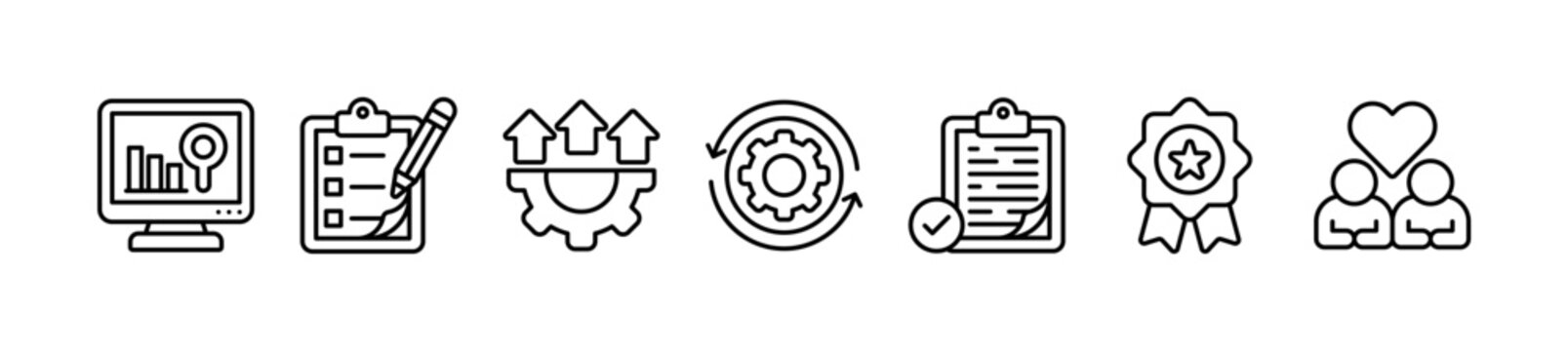 Quality control banner web icon vector illustration concept for product and service quality inspection with an icon of analysis, evaluation, improve, process, approval, result, and customer
