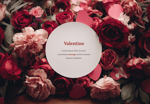 Valentine Mockups With Circle Cards