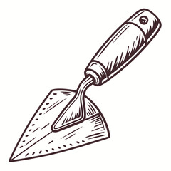Construction trowel illustration