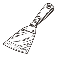 Illustrated putty knife