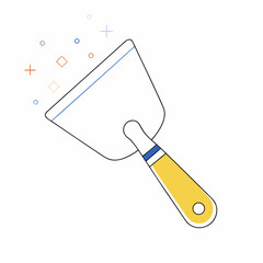 Illustration of a putty knife