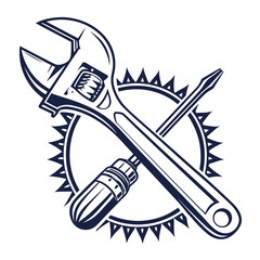 Tools and gears illustration