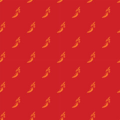 Seamless Flaming Chili Pepper Pattern.
