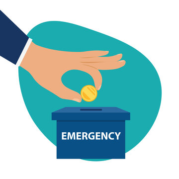 Businessman saving money in an emergency fund for financial security
