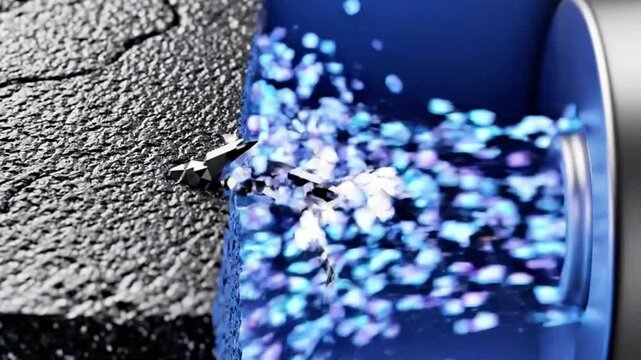 Battery ions shuttle between electrodes, dendrite growth visualized.