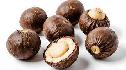 hazelnuts isolated on white background