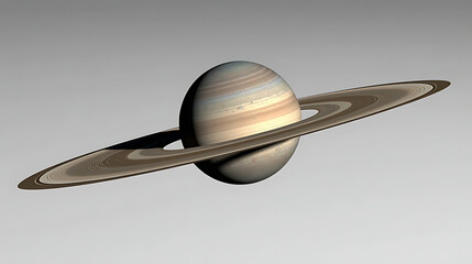 3d Saturn planet isolated
