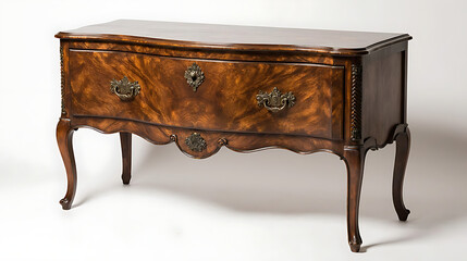 antique wooden chest isolated