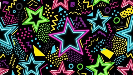 Neon star pattern