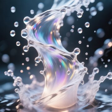 A transient eruption of luminous water where every suspended dro