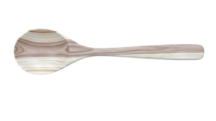 Wooden serving spoon with natural wood grain