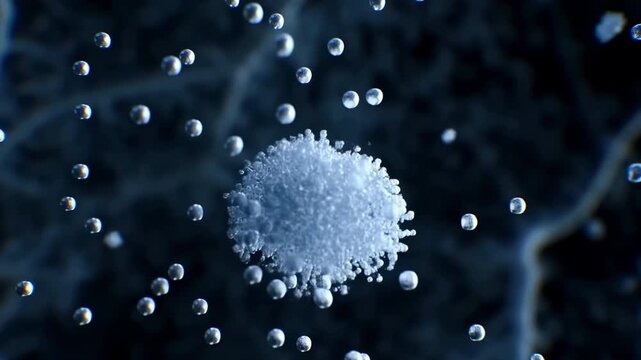 Research Visualization Depicting Virus Particles Within Aerosol Suspension For Environmental Study