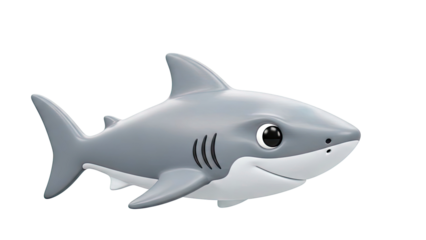 Cute 3D Cartoon Shark