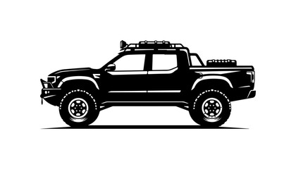 Black Off-Road Truck Side View