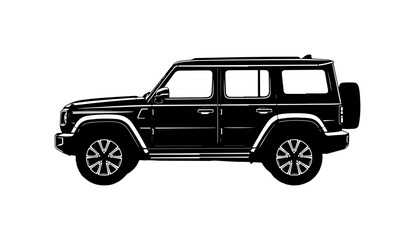 Black SUV Vehicle Side View