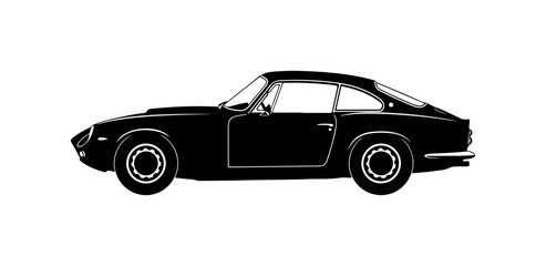 Obraz premium Classic Sports Car Silhouette