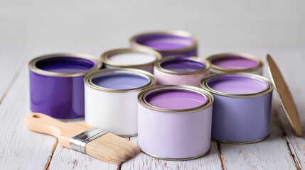 Mixing paint colors with brushes