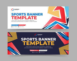 Abstract sports banner template