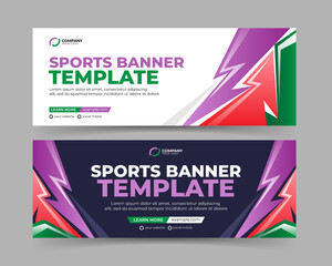 Abstract sports banner template