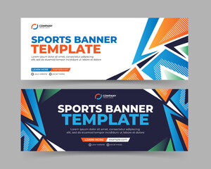 Abstract sports banner template